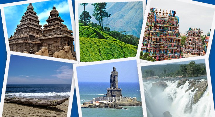 What are the top 5 tourist places in Tamilnadu?