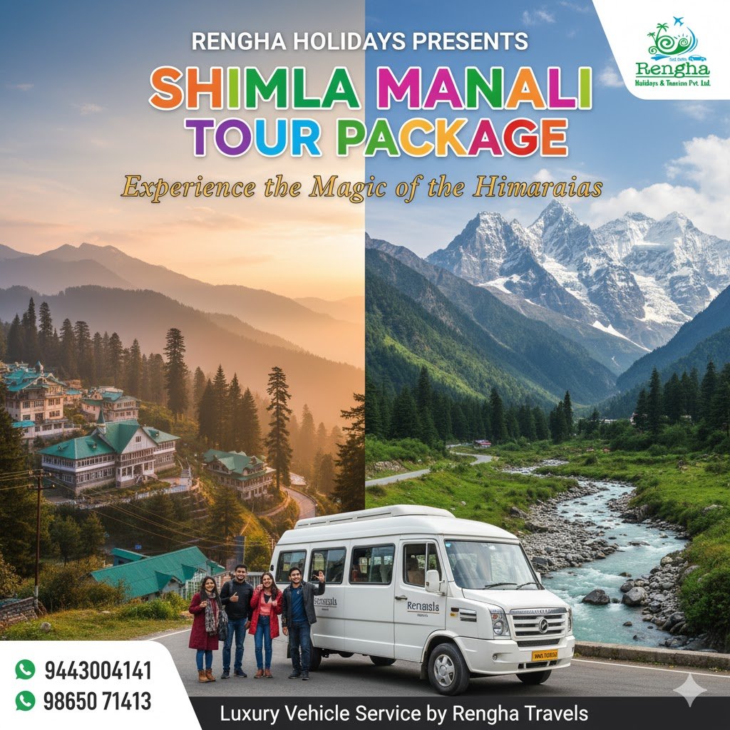 Magical Shimla Manali Tour Package by Rengha Holidays  Explore Himachal’s Snow Paradise