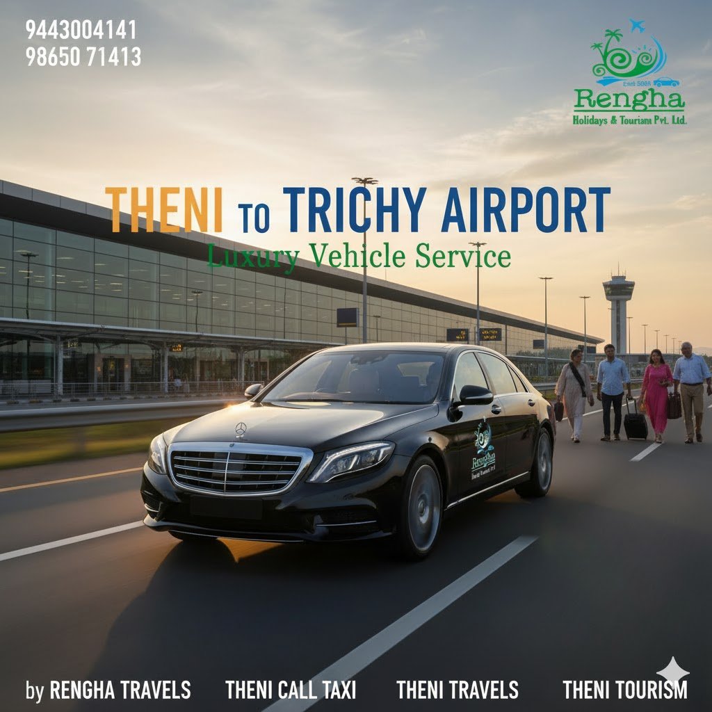" Trichy to Chennai Airport Luxury Vehicle Service " Rengha Travels, Theni Travels & Theni Call Taxi