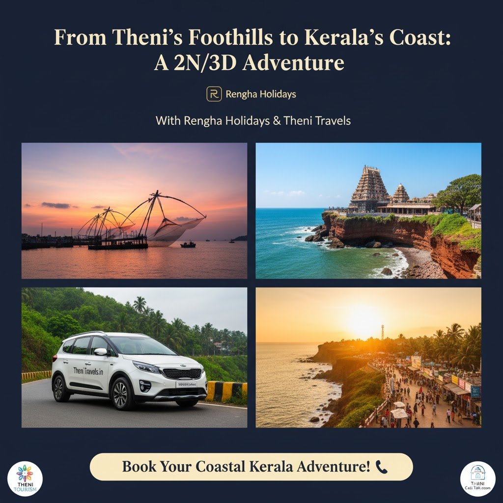 From Theni's Foothills to Kerala's Coast  A 2N 3D Adventure with Rengha Holidays and Theni Travels