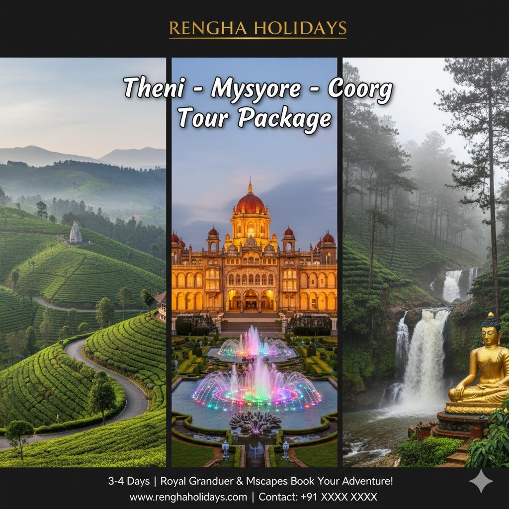   From Spice Fields to Royal Forts: The Ultimate Theni-Mysore-Coorg Tour by Rengha Holidays