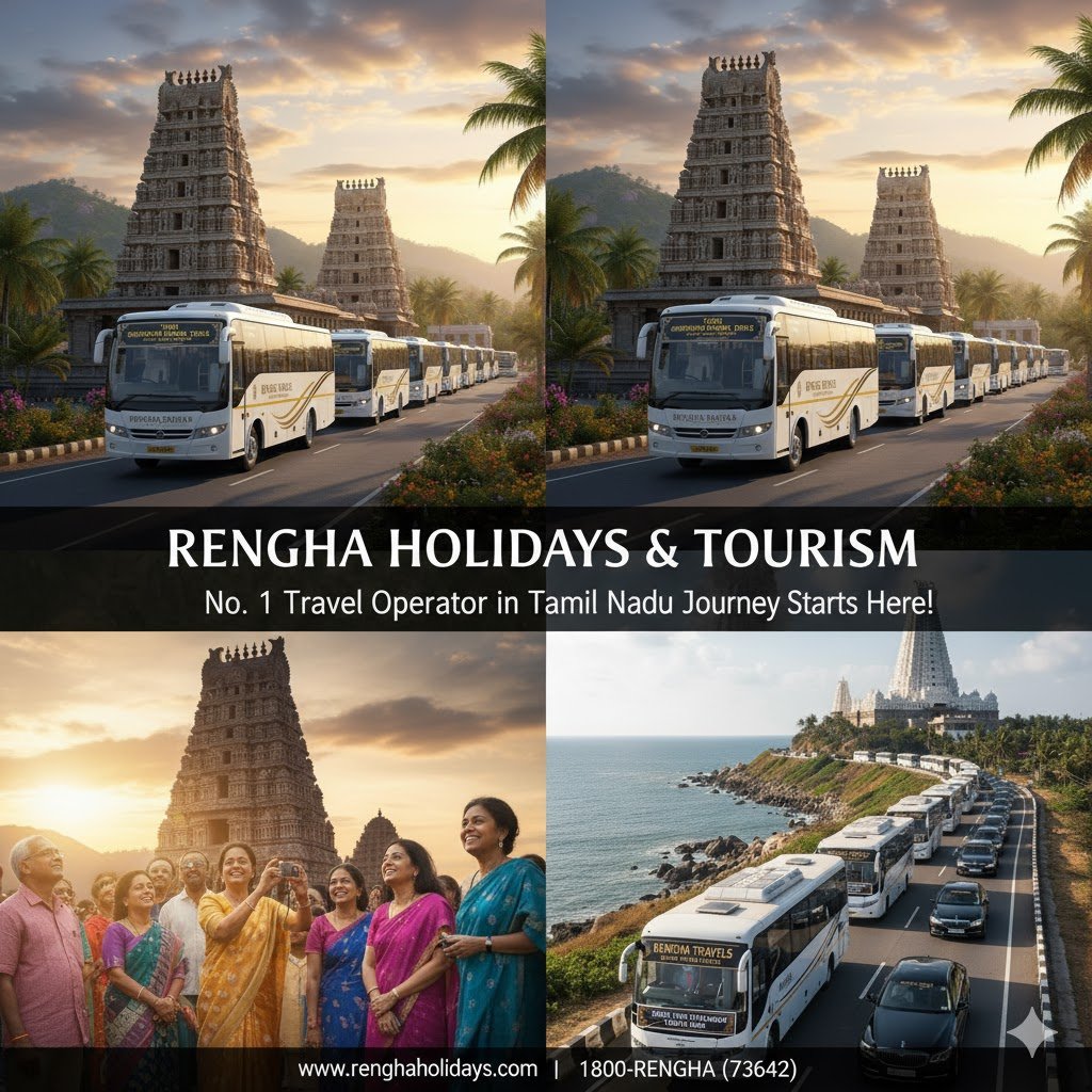  Rengha Holidays & Tourism Tamil Nadu's No. 1 Travel Operator! Make Your Dream Trip a Reality!