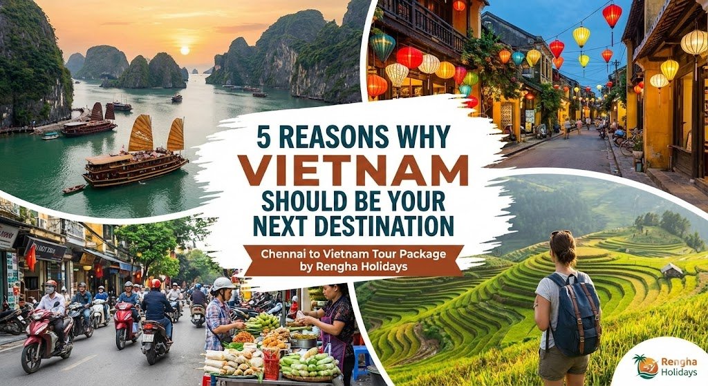 5 Reasons Why Vietnam Should Be Your Next Destination | Chennai to Vietnam Tour Package by Rengha Holidays