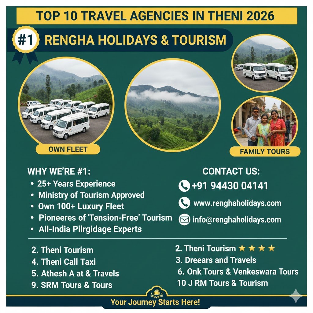 Top 10 Travel Agencies in Theni 2026 Why Rengha Holidays and Tourism is the NO 1 Choice
