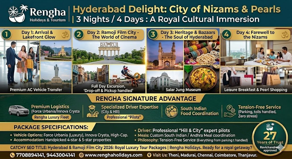 Hyderabad Delight 2026 City of Nizams & Pearls, dubai tour package from chennai,thailand tour package from chennai,goa tour package from chennai,kashmir tour packages from chennai
