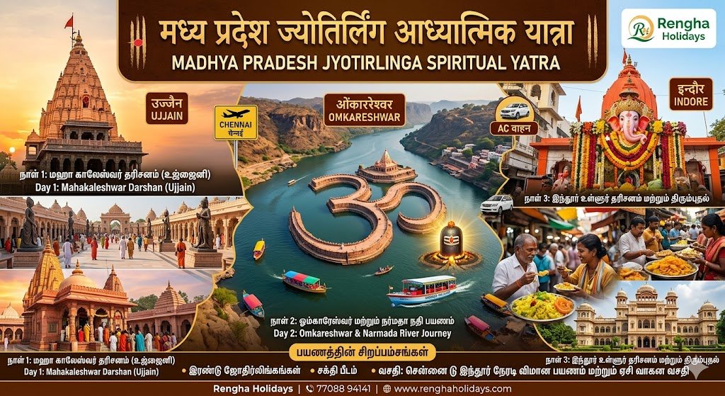 Madhya Pradesh Jyotirlinga Spiritual Yatra (3 Days / 2 Nights), dubai tour package from chennai,thailand tour package from chennai,goa tour package from chennai,kashmir tour packages from chennai